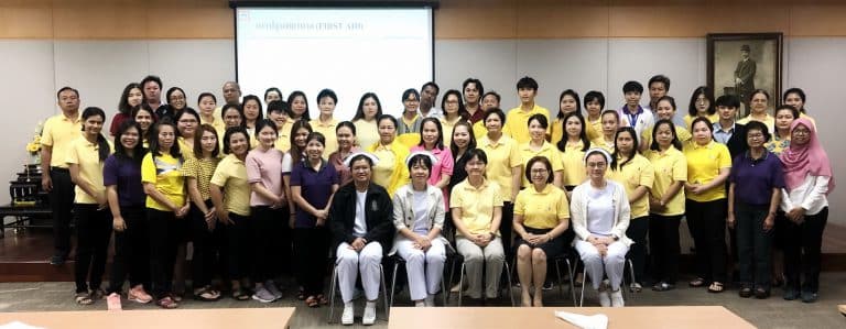 โครงการอบรมภายใน In House Tanning หัวข้อ ฝึกอบรมการช่วยชีวิตขั้นพื้นฐานสำหรับบุคลากรคณะสหเวชศาสตร์ ประจำปี ๒๕๖๒