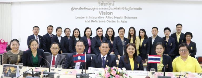คณะผู้บริหารและคณาจารย์ จากคณะเทคนิคการแพทย์ มหาวิทยาลัยวิทยาศาสตร์สุขภาพ สาธารณรัฐประชาธิปไตยประชาชนลาว มาเจรจาความร่วมมือด้านการเรียนการสอน กับคณะสหเวชศาสตร์ จุฬาลงกรณ์มหาวิทยาลัย