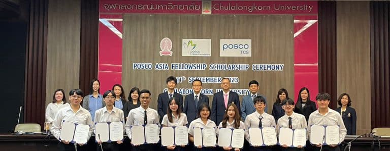 พิธีมอบทุนการศึกษา Posco Asia Fellowship ประจำปีการศึกษา 2565 แก่นิสิตจุฬาลงกรณ์มหาวิทยาลัย